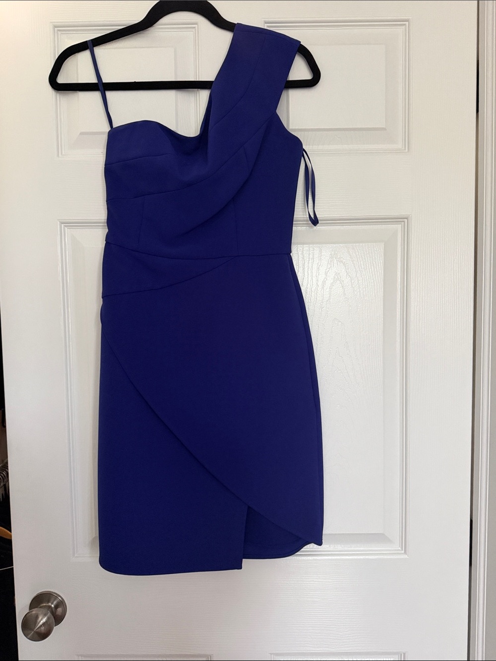BCBGMaxAzria One-Shoulder Royal Blue Cocktail Dress